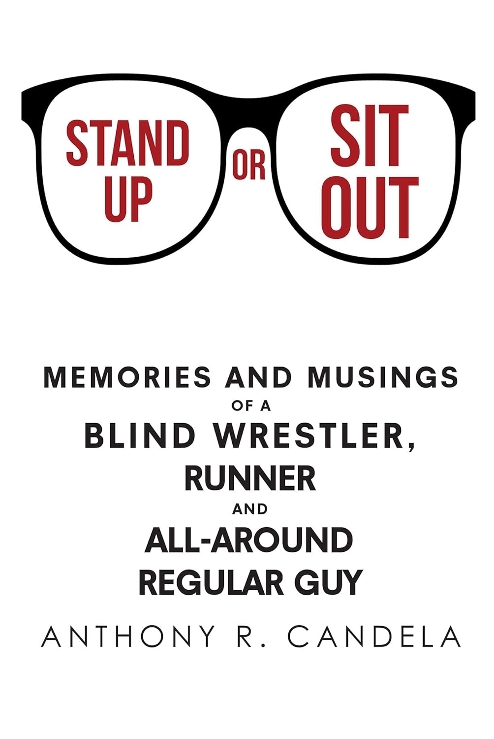 BOOK COVER - Stand Up or Sit Out Memories and Musings of a Blind Wrestler, Runner and All-around Regular Guy